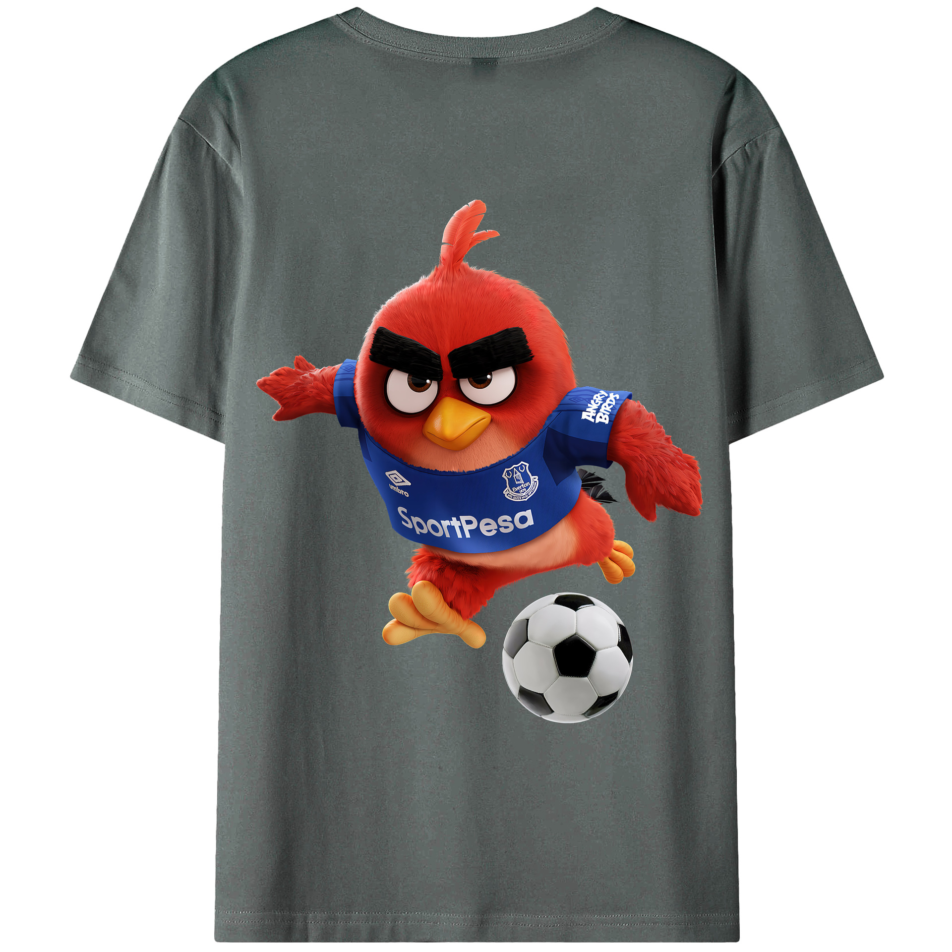 （画像用） Angry Birds アングリーバード 綿100％ メンズ半袖Tシャツ（バックプリント） 通気性